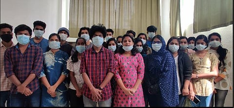 The stranded medical students from Kerala in Kyrgyzstan.