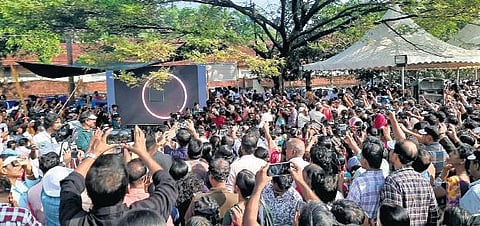 Public viewing event organised by Regional Science Centre and Planetarium in Kozhikode last year