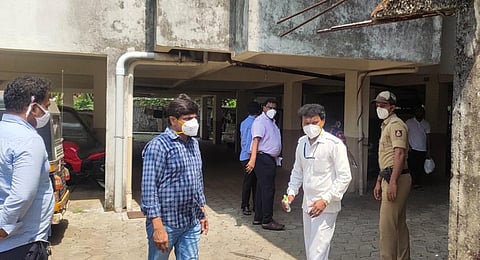 Udupi DC G Jagadish visiting Karkala to ensure proper arrangements for a containment zone. (Photo | Express)