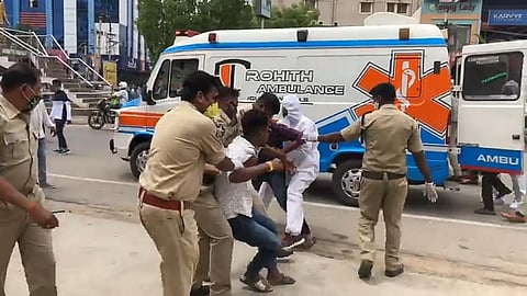 Anantapur police shifted six persons to a quarantine centre for not wearing face masks while in public on Thursday.