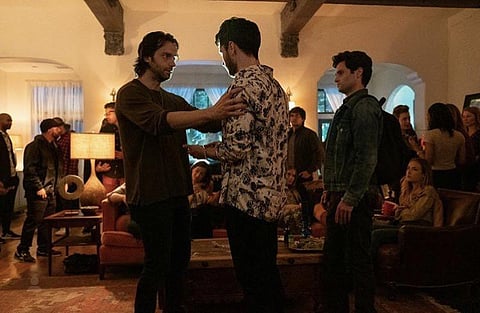 Actor Penn Badgley and You' co-star Chris D'Elia. (Photo | YouTube Screengrab)