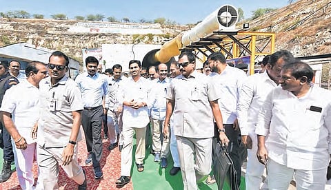 CM YS Jagan Mohan Redy at Veligonda project in Prakasam district. (File Photo | EPS)