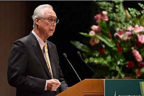 Goh Chok Tong was re-elected in nine subsequent general elections, and served as Minister for Trade and Industry, Health and Defence between 1979 and 1990. (File photo | AFP)