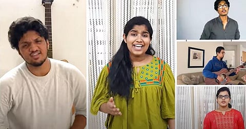 Under the banner of 'Locals Live 100' these youngsters, who include school and college students and professionals, have come together to present a virtual musical collaboration which was released online on Friday. (Photo | YouTube Screengrab)