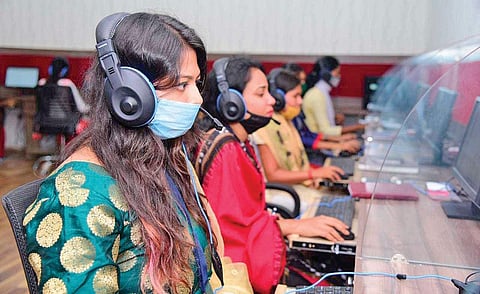 Employees of the call centre