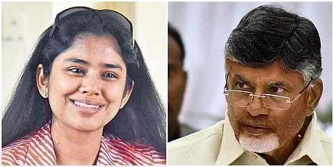 MANSAS Trust Board chairperson Sanchaita Gajapati Raju (L) and TDP chief N Chandrababu Naidu. (File photo| EPS)