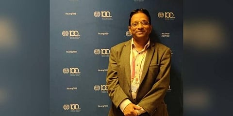 Bharatiya Mazdoor Sangh (BMS) national general secretary Virjesh Upadhyay (Photo | Twitter)