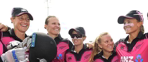 Players of New Zealand women's cricket team. (Photo | White Ferns Twitter)