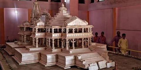 A model of the proposed Ram temple. (File Photo | Reuters)