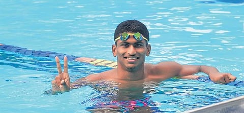 Still in Phuket, swimmer Sajan Prakash slowly testing the waters again