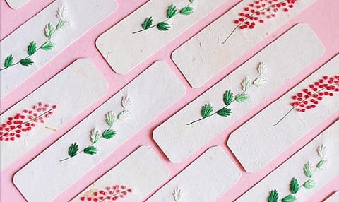 The city-based photographer started a small initiative of selling hand-embroidered bookmarks.