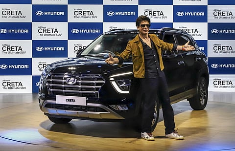 Bollywood superstar Shah Rukh Khan unveiled the new Hyundai Creta at Auto Expo, 2020 held in Greater Noida. Image used for representational purpose. (File photo| PTI)