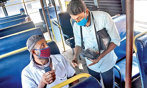 KSRTC has incurred a loss of  Rs 37 crore after it resumed operation in a limited manner. (FILE PHOTO | MANU R MAVELIL, EPS)