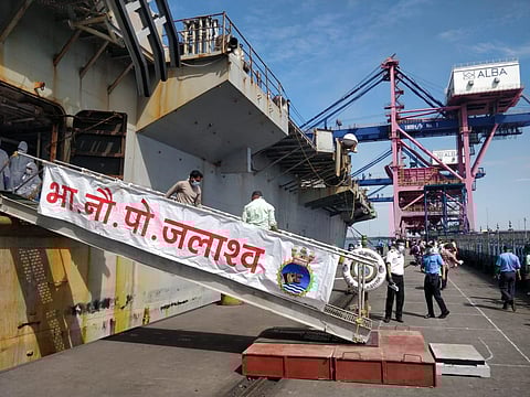 INS Jalashwa at Thoothukudi's VOC Port