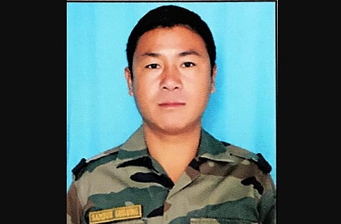 Havildar Sambur Gurung, sustained critical injuries in ceasefire violation by Pakistan Army along the line of control in Nowshera Sector of Rajouri district in Jammu & Kashmir and succumbed to injuries. (Photo | ANI)