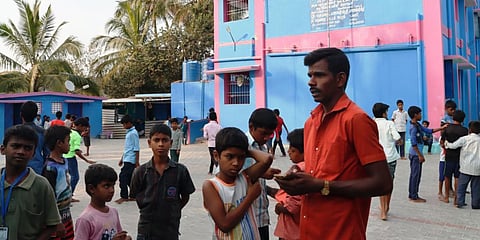 Students of a government tribal school in Tiruvannamalai. (FIle photo|EPS)