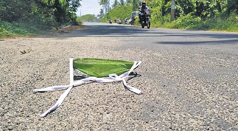 To go out, you need a mask; to sneeze, your elbow; to touch something, you need a sanitiser. (Photo | B P Deepu, EPS)