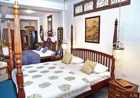 A chest of drawers in typical Dutch colonial style