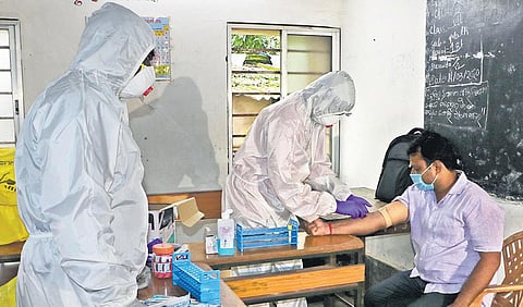 Serological survey kickstarts in Bhubaneswar on Saturday (Photo | Irfana, EPS)