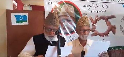 Kashmiri separatist leader Mohammad Ashraf Sehrai (Photo | Video screengrab)