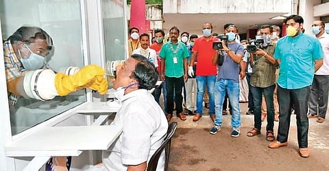 A swab collection kiosk which was opened in Kochi in April