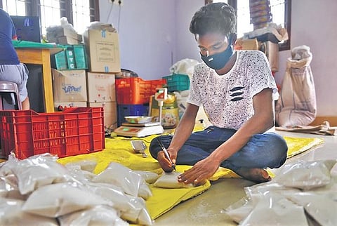 Ananta Das, a native of Odisha, who had went back to his home state during the lockdown, has returned to Chennai and resumed work in Siruseri | debadatta mallick