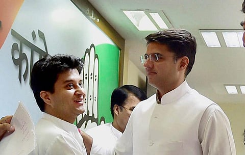 Former Congress leaders Jyotiraditya Scindia (L) and Sachin Pilot. (File Photo)