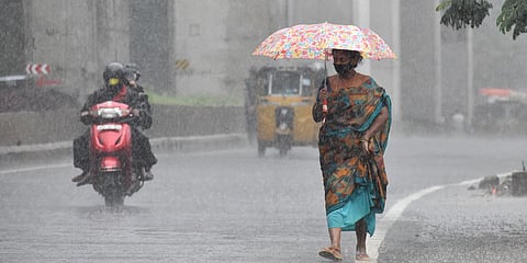 Heavy rains lashed Hyderabad on Wednesday. (Photo|S Senbagapandiyan, EPS)