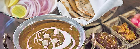 A few staples on The Leela Palace new delivery menu; Dal Makhni;