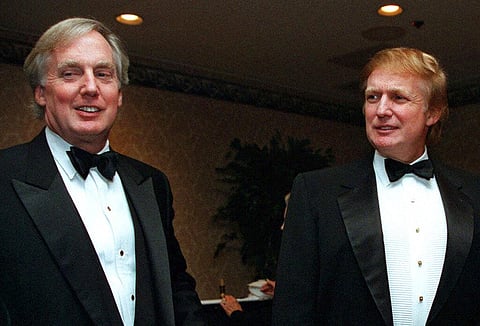 US President Donald Trump (right) with his brother Robert Trump (left) in a file photo from November 1999 (Photo | AP)