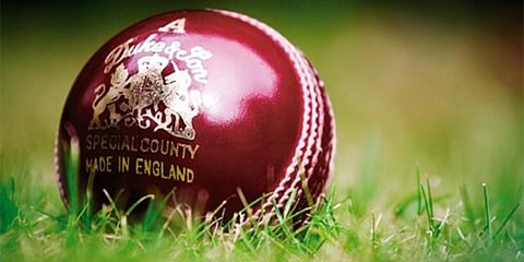 A Dukes ball used for cricket