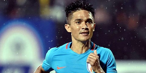 India men's football team captain Sunil Chhetri (Photo | PTI)