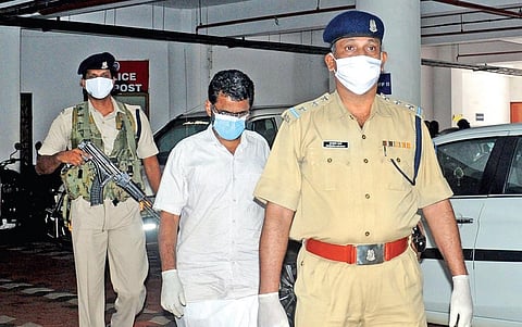 Hamsath Abdul Salam, an accused in the smuggling case, at Additional Chief Judicial Magistrate Court (Economic Offence) in Kochi on Wednesday | A Sanesh