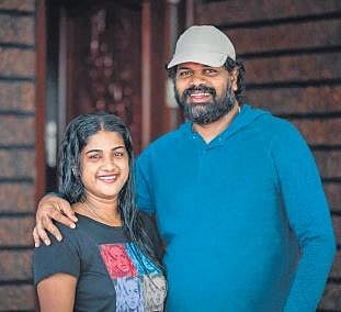 Saju Navodaya with wife