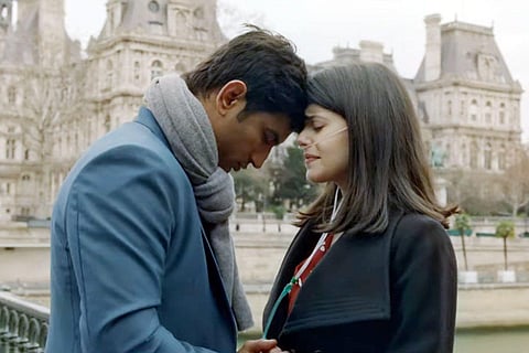 A still from 'Dil Bechara' featuring Sushant Singh Rajput and Sanjana Sanghi.  (Photo | YouTube Screengrab)