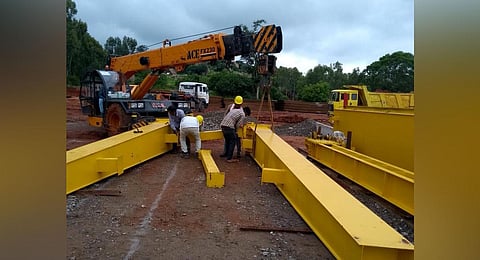 Cauvery Water Supply Scheme Stage V project is picking up pace after the three-month lockdown. (Photo | Express)