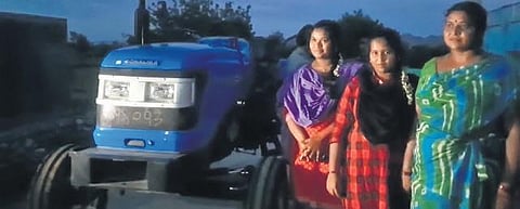 The farmers with the gifted tractor