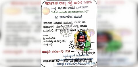 Kaamegowda's KSRTC bus pass