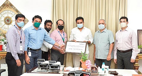 Telangana IT Minister KT Rama Rao launches the Smart Data Centre of NPCI in Hyderabad on Thursday. (Photo| EPS)