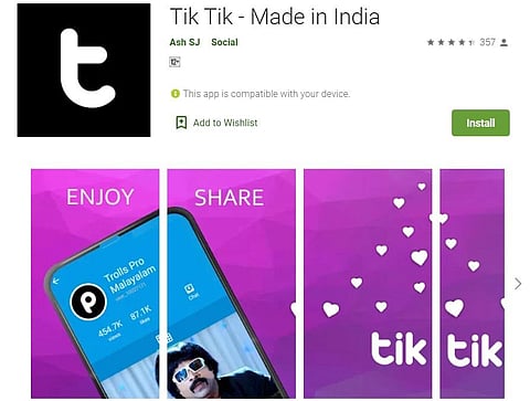 Screenshot of the app on Play store. (Photo | Google Play store)