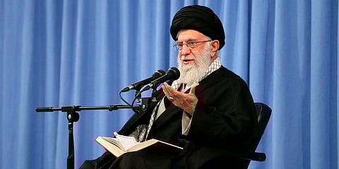 Iranian Supreme Leader Ayatollah Ali Khamenei speaks during a meeting in Tehran. (File photo| AP)