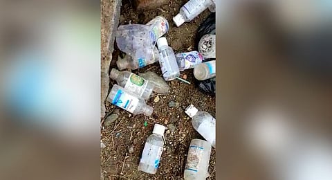 Sanitisers consumed by the people of Prakasam district. (Photo | Express)