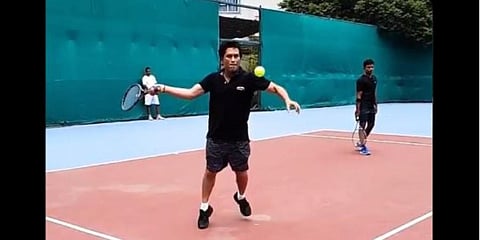 In the video shared on his official Twitter handle on Friday, Tendulkar can be seen playing an almost perfect-looking forehand.