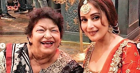  Late choreographer Saroj Khan composed steps for Madhuri Dixit’s Ek Do Teen in just 20 minutes