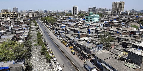 A view of deserted roads near Dharavi during the lockdown. (File Photo | PTI)