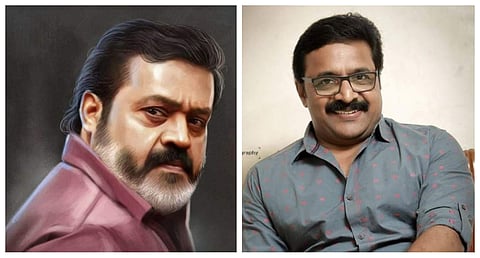 Suresh Gopi (L) and  Screenwriter Renji Panicker (R)