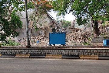 Telangana Old Secretariat complex demolition underway in Hyderabad. (Photo | RVK Rao, EPS)