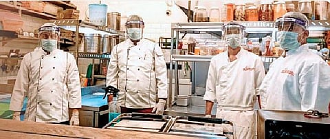 The chefs at Cafe Delhi Heights have been catering to an increasing number of dining-in guests. (Photo | EPS)