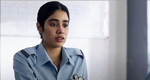 Janhvi Kapoor in a still from 'Gunjan Saxena: The Kargil Girl'. (Photo| YouTube screengrab)
