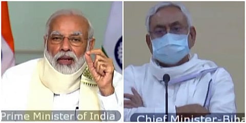 PM Narendra Modi (L) and Bihar CM Nitish Kumar. (File photo| ANI)